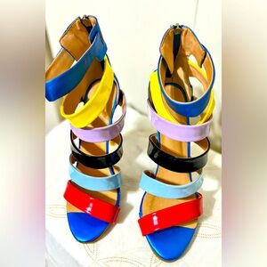 Multicolored stiletto heel